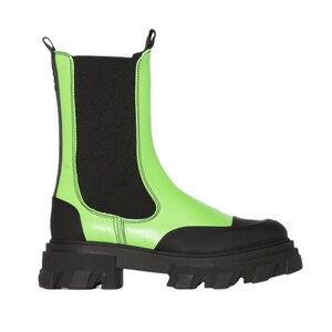 Ganni Green and Black Winter Boots